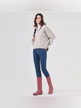 planone Tall rain Boots for Women Waterproof Garden Shoe Anti Slipping Rainboots